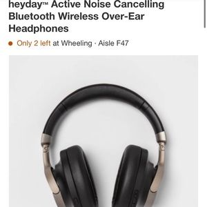 NEW heyday Active Noise Cancelling Bluetooth Wireless Over-Ear Headphones
